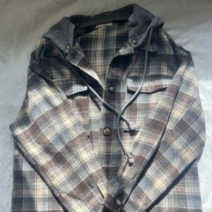 Altar'd State flannel with removable hood